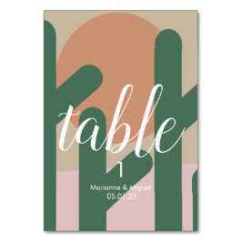 Numeração De Mesa Número da Mesa Sentada Sun Cactus Casada