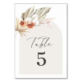 Numeração De Mesa Número da Tabela Boho Botânica de Casamento
