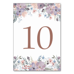 Numeração De Mesa Número da Tabela Boho Floral Floral Wildflower