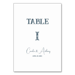 Numeração De Mesa Número da Tabela Casada Azul