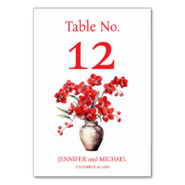 Numeração De Mesa Número da Tabela Casamento de Cor de Água das Orqu