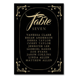 Numeração De Mesa Número da Tabela Casamento Retroativo Dourado Deco