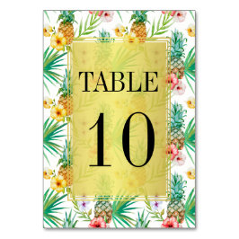 Numeração De Mesa Número da Tabela Caseira de Abacaxi Tropical e Hib