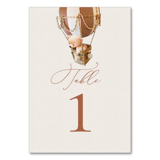 Numeração De Mesa Número da Tabela de Balões de Urso (Frente)