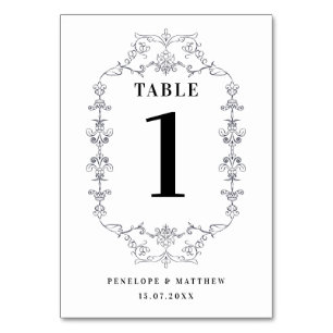 Numeração De Mesa Número da Tabela de Borda de Ornamento Floral da V