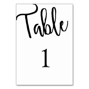 Numeração De Mesa Número da tabela de caligrafia. Casamento moderno.
