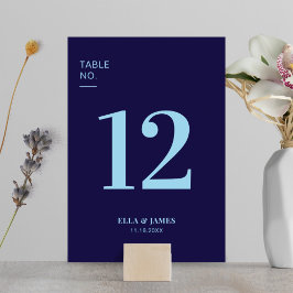Numeração De Mesa Número da Tabela de Casamento Azul do Marinho Mini