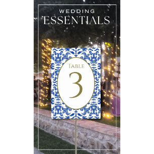 Numeração De Mesa Número da Tabela de Casamento Azul Italiana