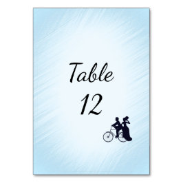 Numeração De Mesa Número da Tabela de Casamento Bicicleta Azul