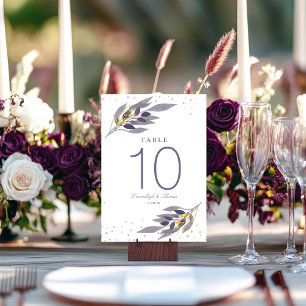 Numeração De Mesa Número da Tabela de Casamento Botânico Glitter D