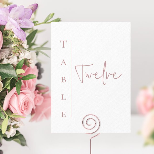 Numeração De Mesa Número da Tabela de Casamento Branco e Mauve (Criador carregado)