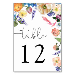 Numeração De Mesa Número da Tabela de Casamento Chic das Flores Eleg