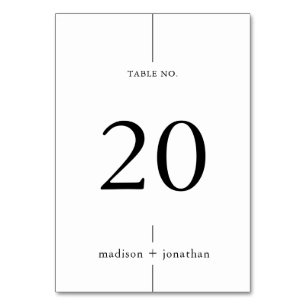 Numeração De Mesa Número da Tabela de Casamento Clássico Simples