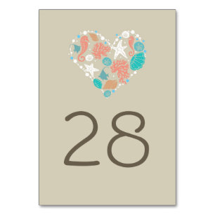 Numeração De Mesa Número da Tabela de Casamento Costeiro Náutico de 