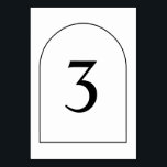 Numeração De Mesa Número da Tabela de Casamento de Arch Minimalista<br><div class="desc">© Gorjo Designs. Feito para você através da plataforma Zazzle. // Precisa de ajuda para personalizar o seu design? Tem outras ideias? Sinta-se à vontade para me contactar (Zoe) diretamente.</div>