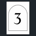 Numeração De Mesa Número da Tabela de Casamento de Arch Minimalista<br><div class="desc">© Gorjo Designs. Feito para você através da plataforma Zazzle. // Precisa de ajuda para personalizar o seu design? Tem outras ideias? Sinta-se à vontade para me contactar (Zoe) diretamente.</div>
