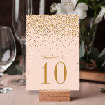 Numeração De Mesa Número da Tabela de Casamento de Confetti Rosa e D<br><div class="desc">Placas De Números De Tabela De Casamento De Confetti Rosa E Dourada. *** COMO PEDIR *** Personalize e adicione cada placa de número de tabela ao seu carrinho, um a um. No momento, o Zazzle não tem um sistema que permita qualquer personalização dos produtos após um pedido ter sido feito....</div>