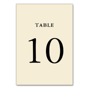 Numeração De Mesa Número da Tabela de Casamento de Creme Simples