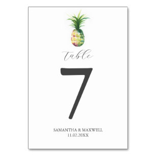Numeração De Mesa Número da Tabela de Casamento de Destino Tropical