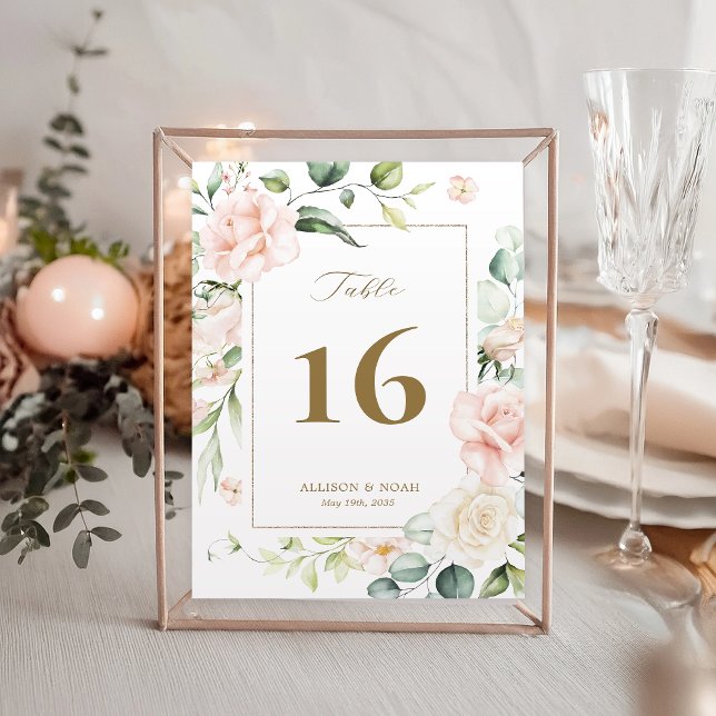 Numeração De Mesa Número da Tabela de Casamento de Dourado Quadro Bl (Criador carregado)