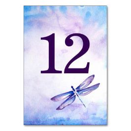 Numeração De Mesa Número da Tabela de Casamento de Dragonfly Roxo |