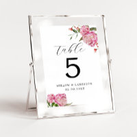 Número da Tabela de Casamento de Flor de Pêonias R