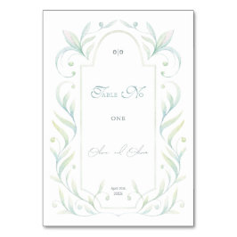 Numeração De Mesa Número da Tabela de Casamento de Folhas Verdes