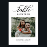 Numeração De Mesa Número da Tabela de Casamento de Fotos Moderna do<br><div class="desc">Número de Tabela de Casamento de Fotos Moderno do Elegance Script Moderno e elegante, que pode ser personalizado com seu texto e adicionar cada placa de número de tabela ao seu carrinho, um a um. Clique no botão "Personalizar" e use nossa ferramenta design para modificar este modelo. Veja a Design...</div>