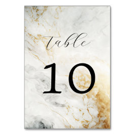 Numeração De Mesa Número da Tabela de Casamento de Mármore Preto e B