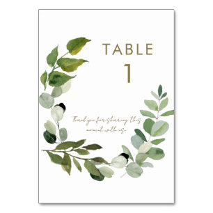 Numeração De Mesa Número da Tabela de Casamento de Mensagem Botânica