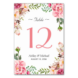 Numeração De Mesa Número da Tabela de Casamento de Quebra Floral Cor