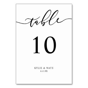 Numeração De Mesa Número da Tabela de Casamento de Script de Caligra