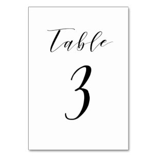 Numeração De Mesa Número da Tabela de Casamento de Script Minimalist