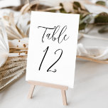 Numeração De Mesa Número da Tabela de Casamento de Script Preto Simp<br><div class="desc">Números da tabela de casamento elegantes que apresentam o número da tabela exibido em um simples script preto com um fundo branco. As cores do texto e do plano de fundo podem ser alteradas para as cores do casamento usando as ferramentas de edição.</div>