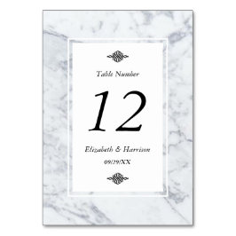 Numeração De Mesa Número da Tabela de Casamento de Vintage Marble El