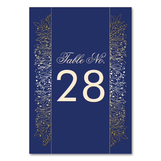 Numeração De Mesa Número da Tabela de Casamento do Marinho de Filigr (Frente)