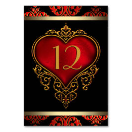 Numeração De Mesa Número da Tabela de Casamento Dourado e Preto Verm