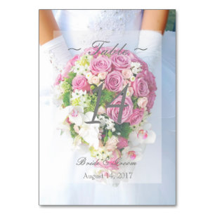 Numeração De Mesa Número da Tabela de Casamento Editável da Flor de 