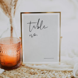 Numeração De Mesa Número da Tabela de Casamento Elegante Moderno