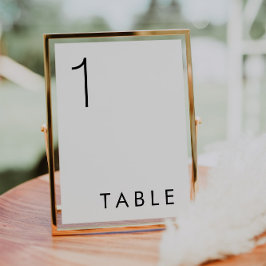 Numeração De Mesa Número da Tabela de Casamento Elegante Moderno