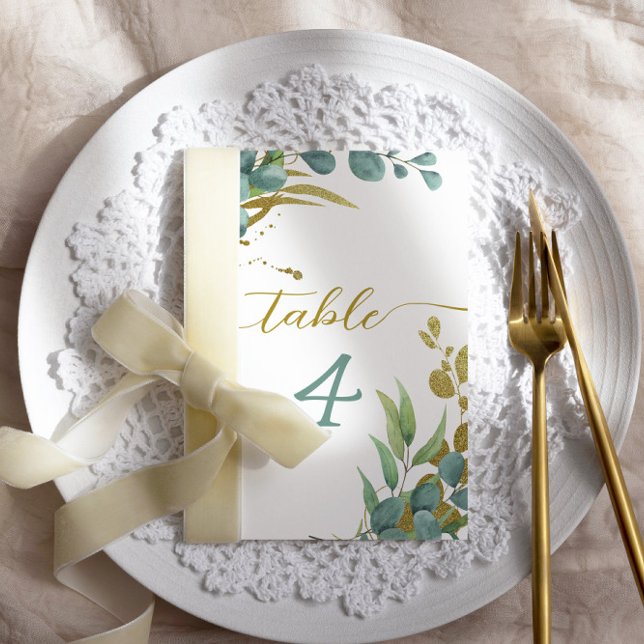 Numeração De Mesa Número da Tabela de Casamento Eucalyptus Botânica (Criador carregado)