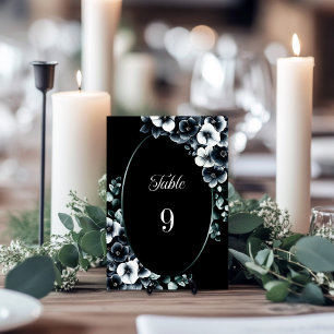 Numeração De Mesa Número da Tabela de Casamento Floral Branco na mod