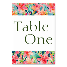 Numeração De Mesa Número da Tabela de Casamento Floral de Bright Bot