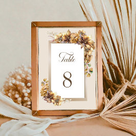 Numeração De Mesa Número da Tabela de Casamento Floral Rustic Autumn