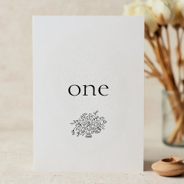 Numeração De Mesa Número da Tabela De Casamento Floral Vase Desenhad