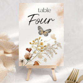 Numeração De Mesa Número da Tabela de Casamento Floral Vintage Botan