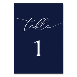 Numeração De Mesa Número da Tabela de Casamento Minimalista Azul-mar