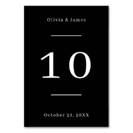 Numeração De Mesa Número da Tabela de Casamento Preto