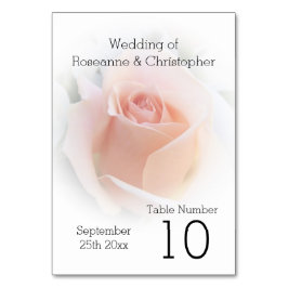Numeração De Mesa Número da Tabela de Casamento Rosebud Rosa Rosa Pê