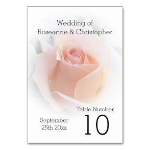 Numeração De Mesa Número da Tabela de Casamento Rosebud Rosa Rosa Pê